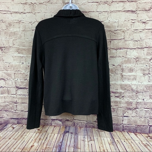 Coldwater Creek Black Double Breasted Cardigan Sweater - Picture 7 of 11